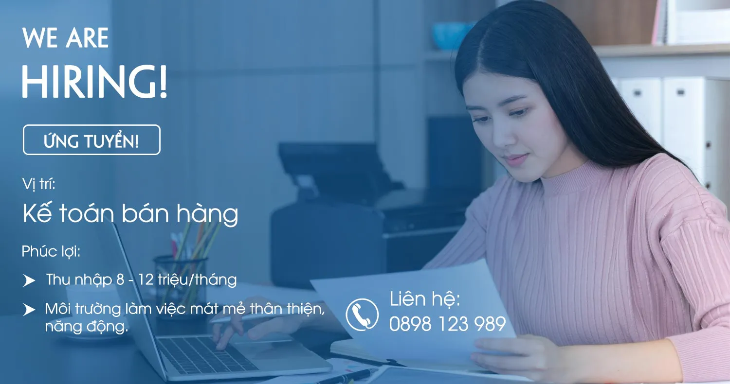 Tuyển Nhân Viên Kế Toán Bán Hàng