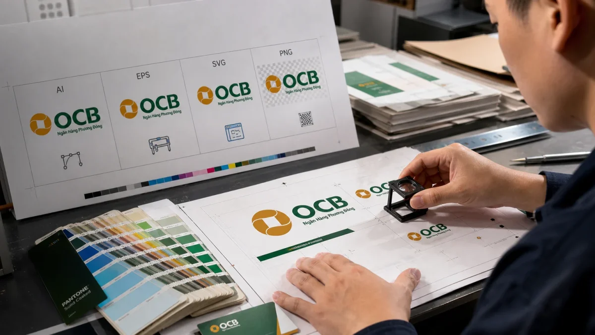 Ảnh minh họa cho Chọn AI, EPS, SVG hay PNG cho từng nhu cầu dùng logo OCB