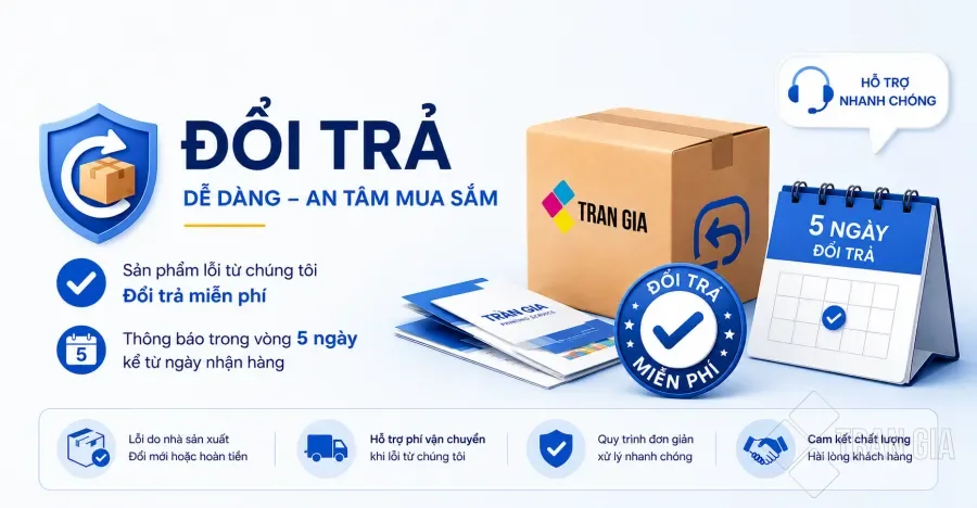 Chính sách đổi trả tại in ấn trần gia