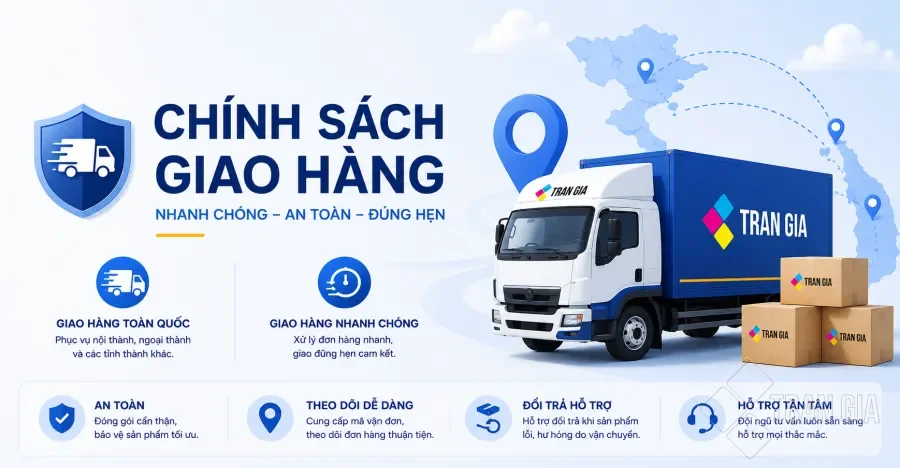 Chính sách giao hàng tại in ấn trần gia