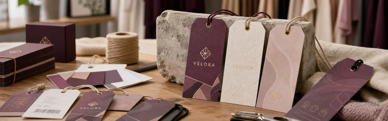 Mẫu mác quần áo bằng giấy gợi ý thiết kế cho shop thời trang