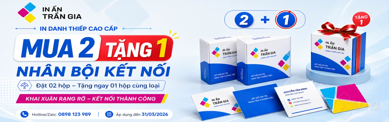 IN DANH THIẾP MUA 2 TẶNG 1
