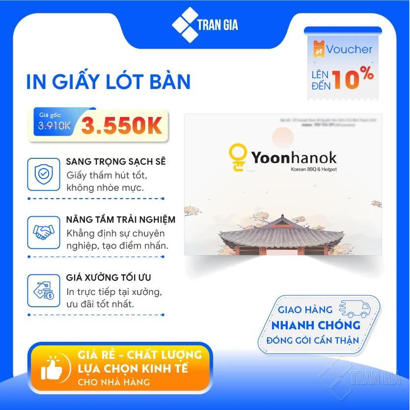 In Giấy Lót Bàn