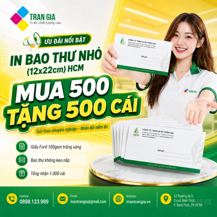 Ưu đãi in bao thư nhỏ