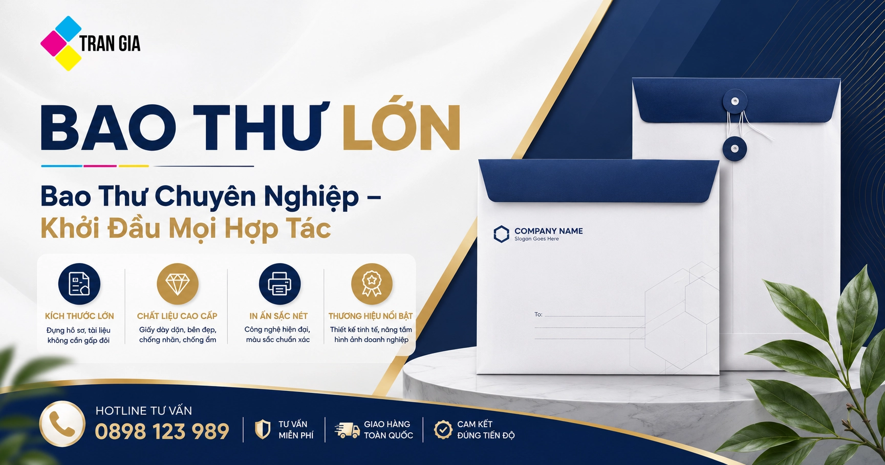 In bao thư lớn tại in ấn trần gia
