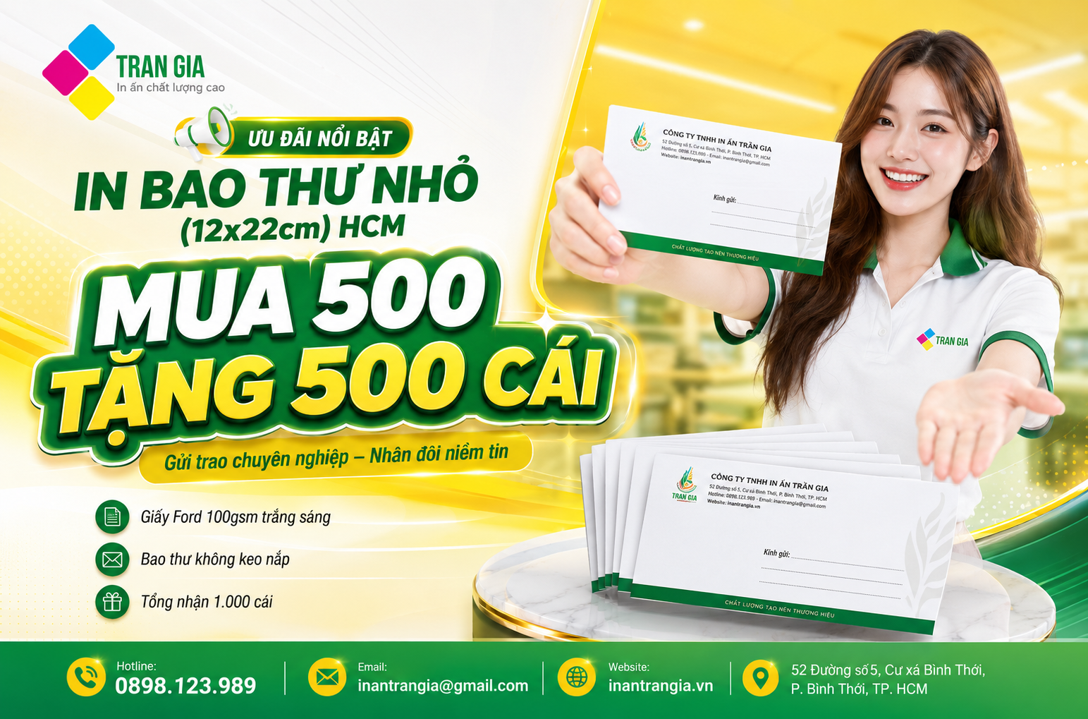 In bao thư tặng bao thư