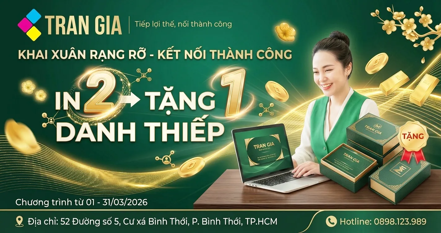 IN DANH THIẾP MUA 2 TẶNG 1