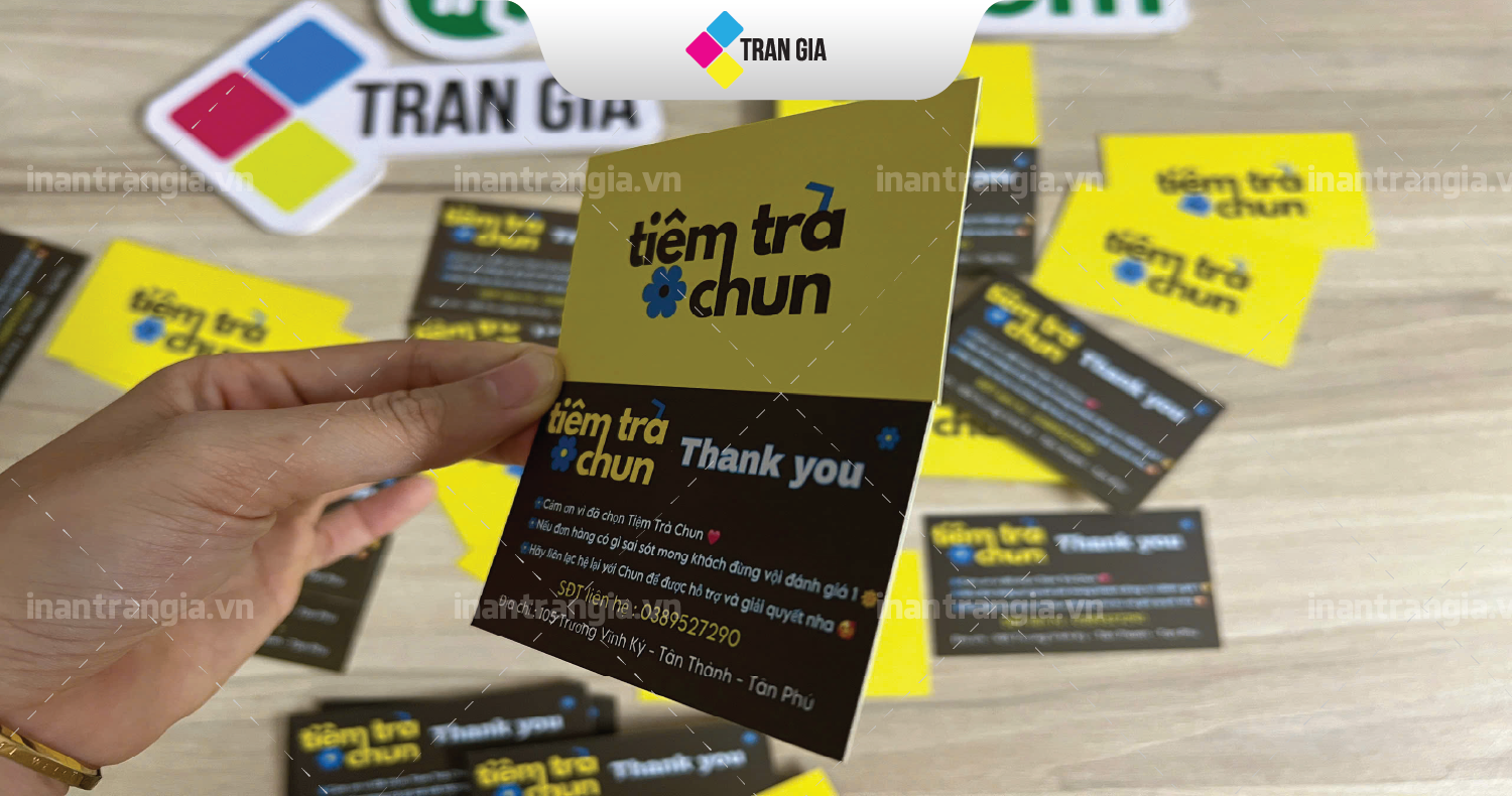 In danh thiếp tiệm trà sữa