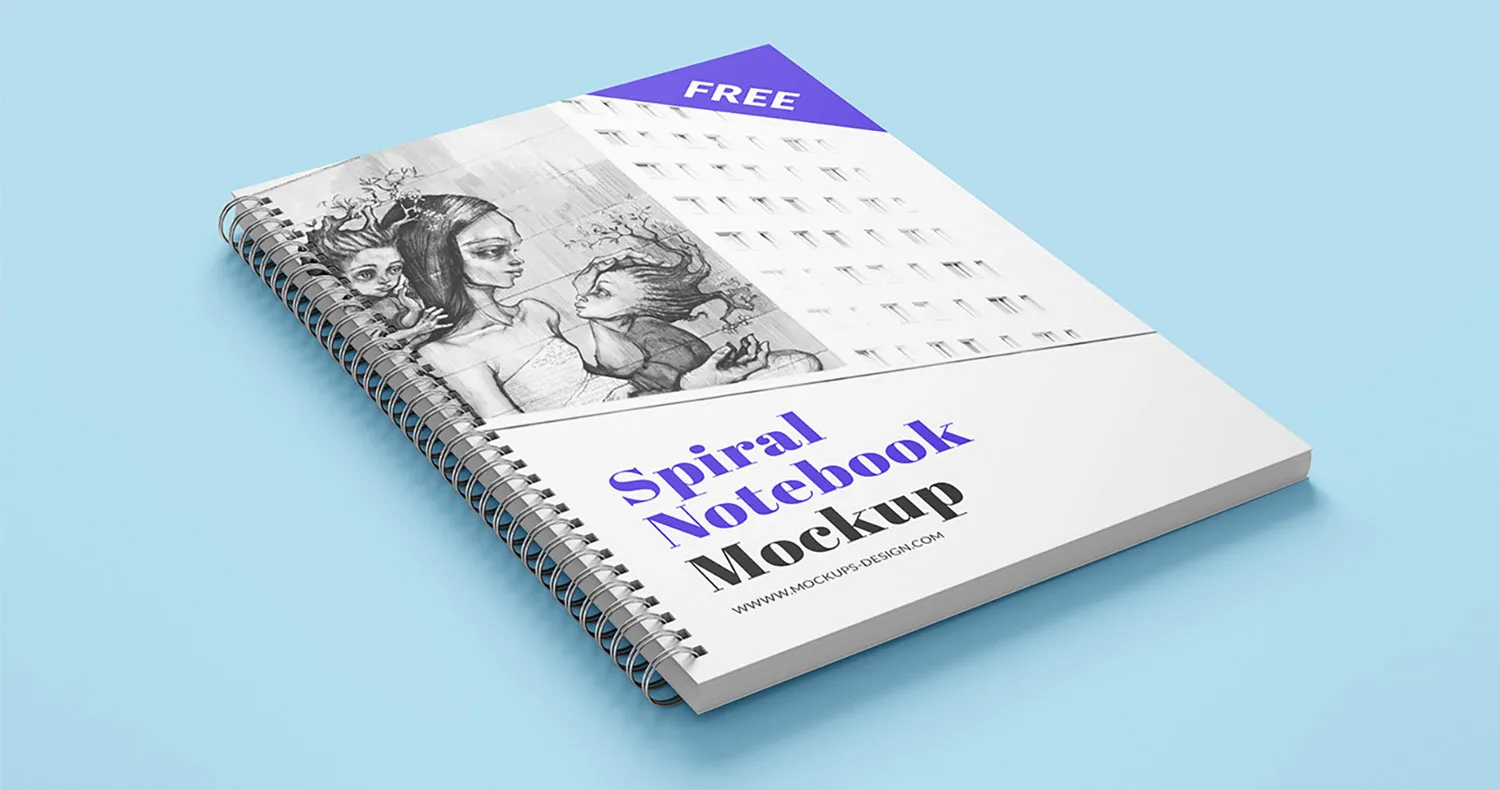 Mẫu Sổ Tay Lò Xo Mockup